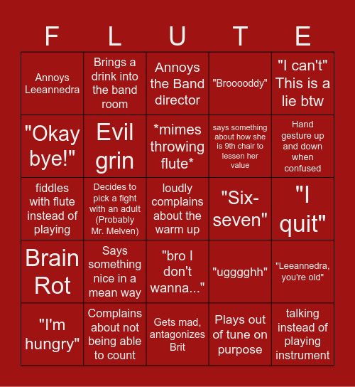 Natalie Cole Bingo Card