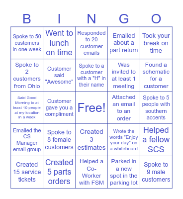 Bingo Card