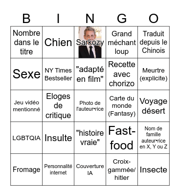Librairie Bingo Card