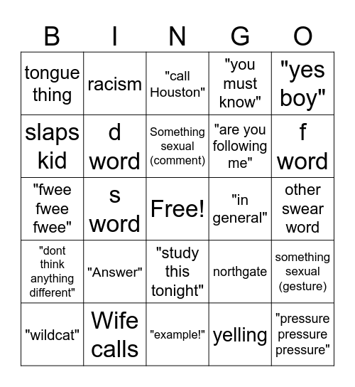 Lima Bingo Card