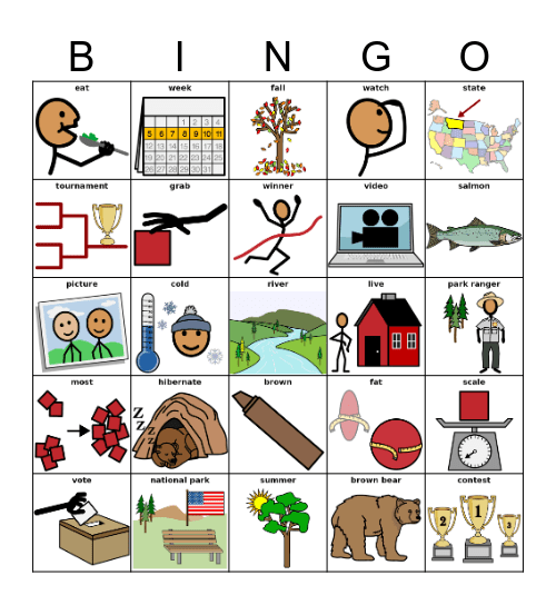 Fat Bear Week 2026 Bingo Card