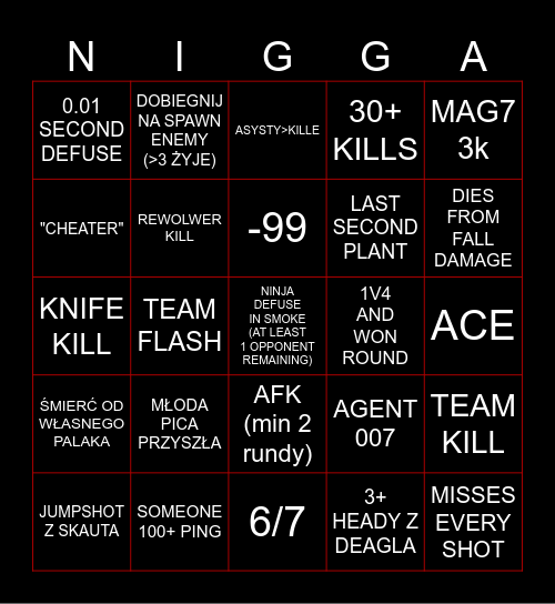 CS2 BINGO Card