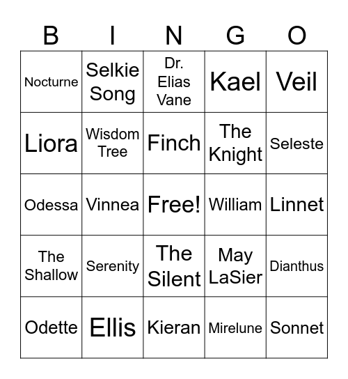StarkSMP NPC Bingo Card