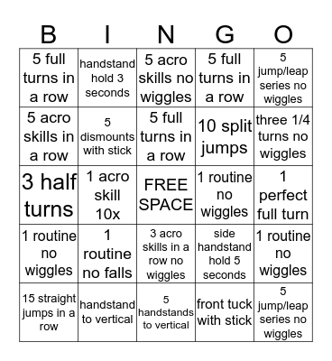 gold Bingo Card