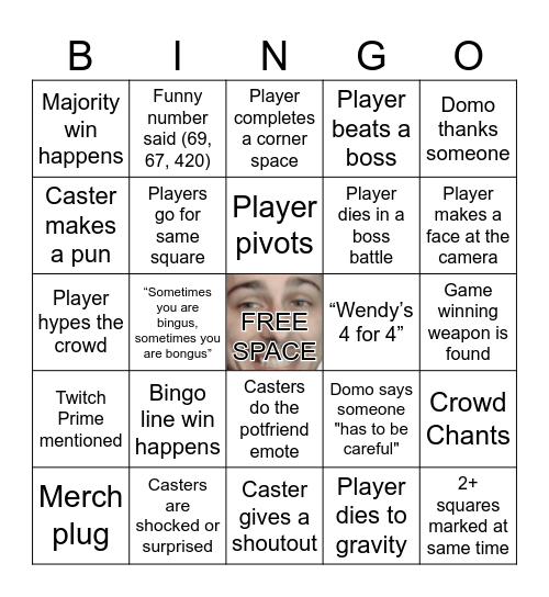 Bingo Brawlers Audience Bingo Card