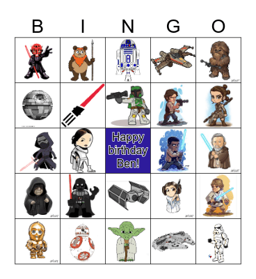 STAR WARS Bingo Card