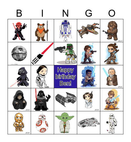 STAR WARS Bingo Card