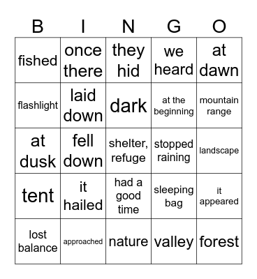 Auténtico 1A Vocabulario: Días Inolvidables Bingo Card