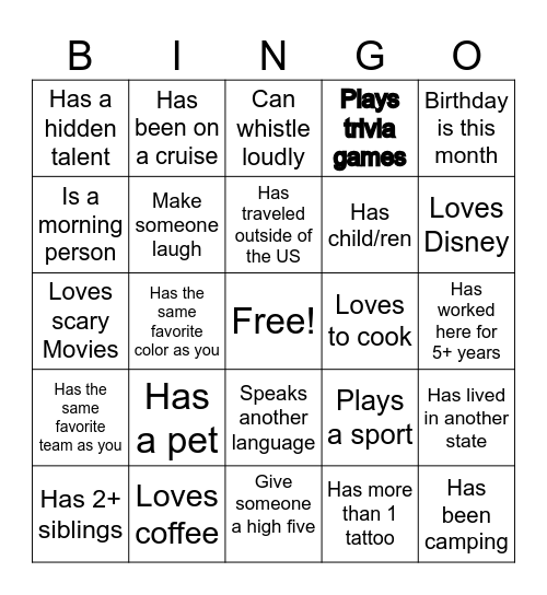 Test It. Report It. Bingo Card