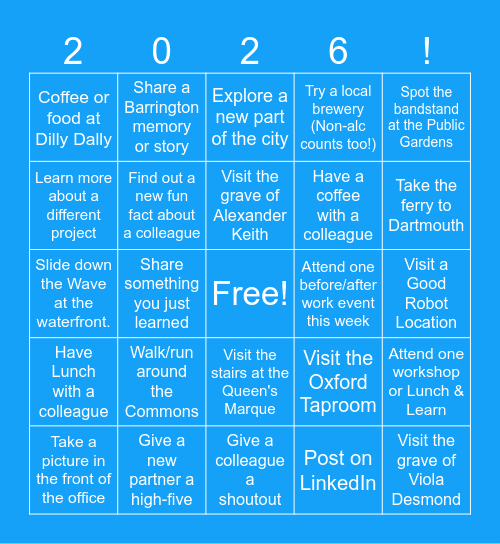 Barrington Bingo! Bingo Card