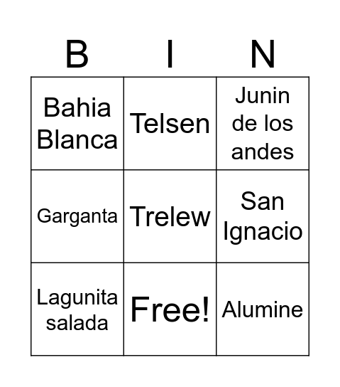 Cumple Parry Bingo Card