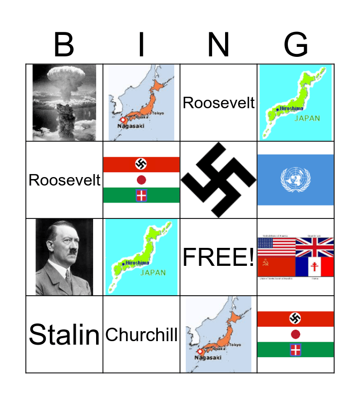 WW2 BING Bingo Card