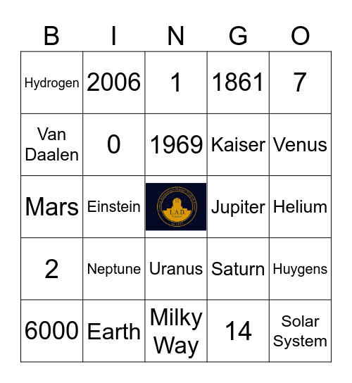 The L.A.D. 'F. Kaiser' bingo Card