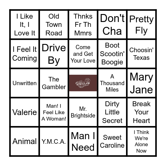 Mais La Music Bingo Gm 1 Bingo Card