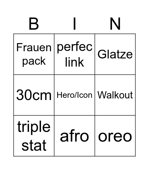 EA FC 27 Bingo Card