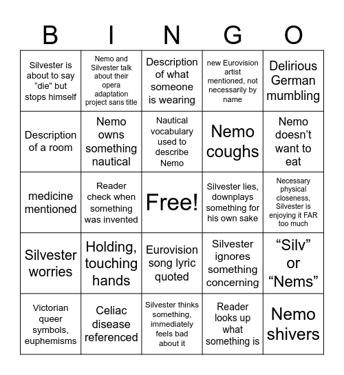 TSIR Bingo Card