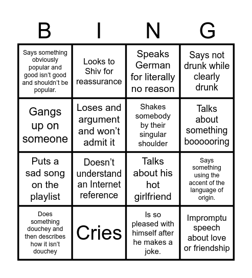 David-go! Bingo Card