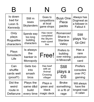 Find Someone Who... Bingo Card