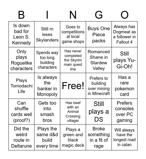 Find Someone Who... Bingo Card