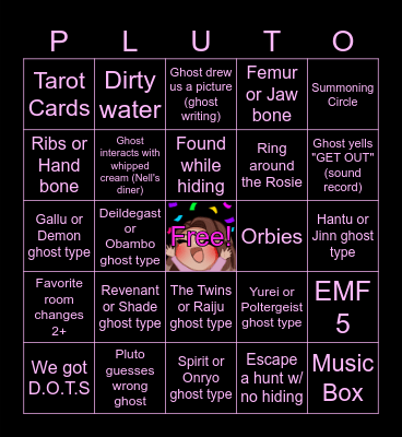 Redonpluto Phasmo Bingo Card