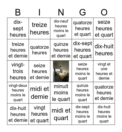 Les Heures Bingo Card