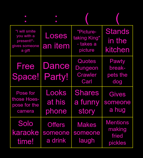 The Wonderful World of Dom-isms Bingo Card