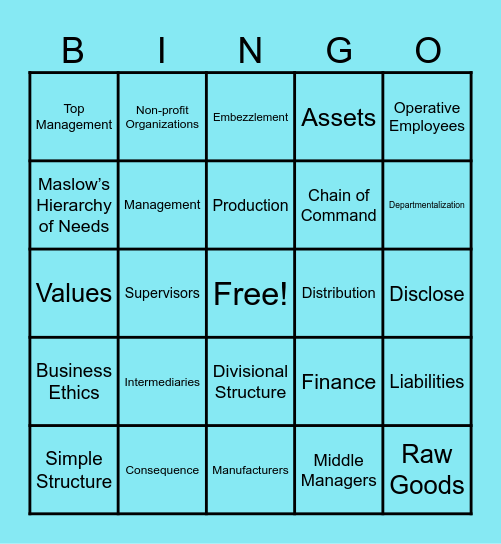 Business Boss Bingo! Bingo Card
