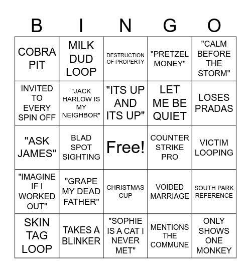 MONKEY KING BINGO Card