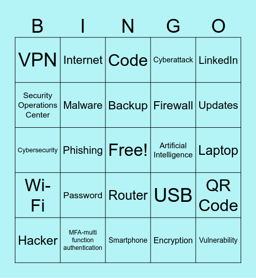 Nexxt Step in Tech BINGO Card