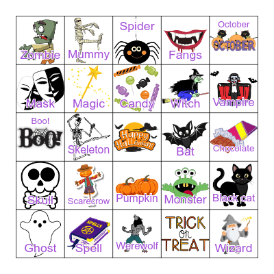 Halloween Bingo! Bingo Card