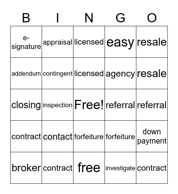 1st Monday Bingo Card