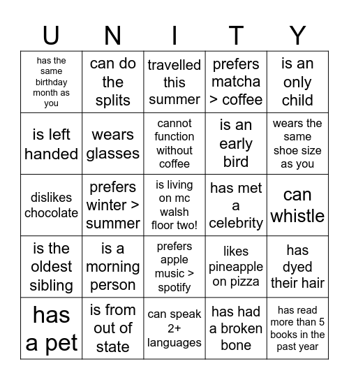 find someone who.. Bingo Card