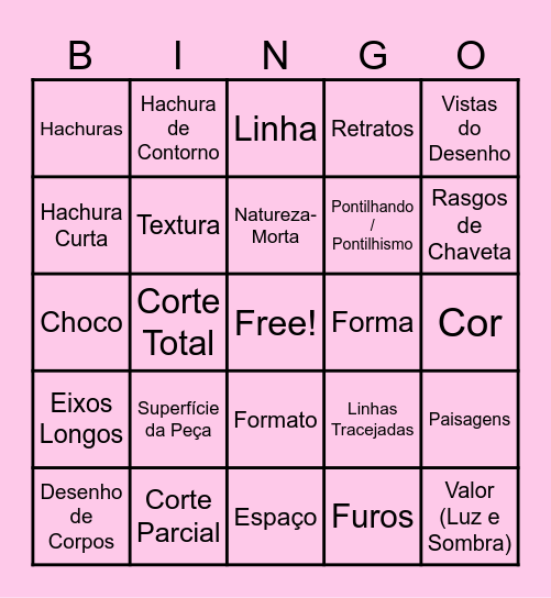 BINGO CORTE PARCIAL Bingo Card