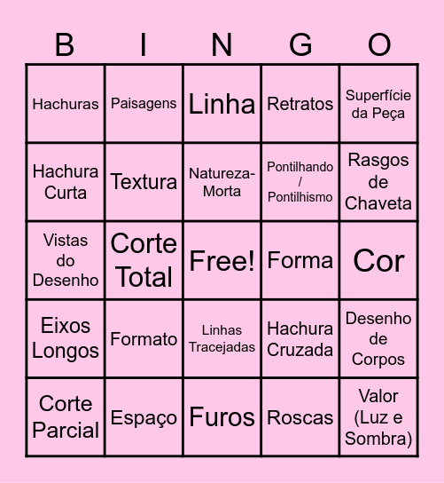 BINGO CORTE PARCIAL Bingo Card