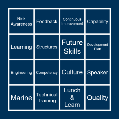 Festival of Learning Bingo! Bingo Card