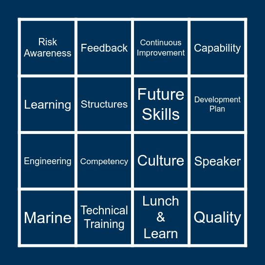 Festival of Learning Bingo! Bingo Card