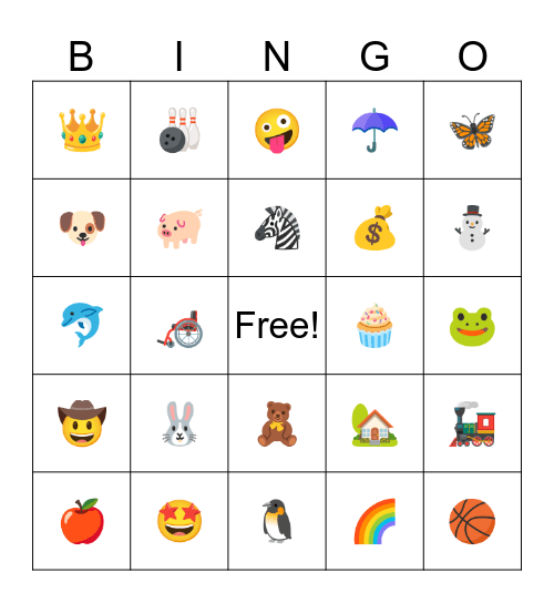 EMOJI BINGO Card