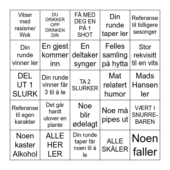 IKKE LOV Å LE BINGO Card
