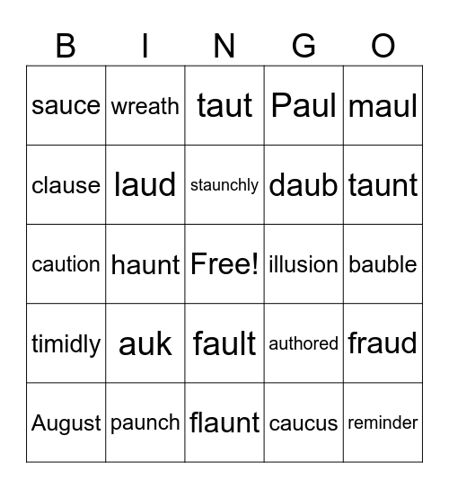 Kit 6 Bingo Card