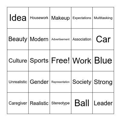 Vocabulary Bingo! Bingo Card
