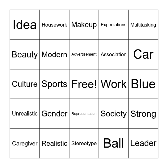 Vocabulary Bingo! Bingo Card