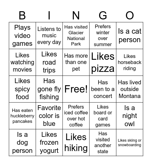 FVCC FFN BINGO Card
