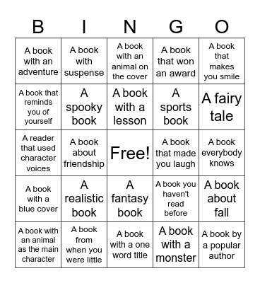 Cozy Day BINGO Card