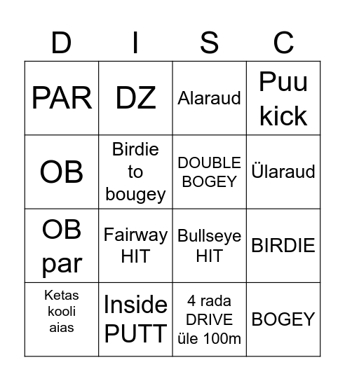 Dagö DG nädalamäng Bingo Card