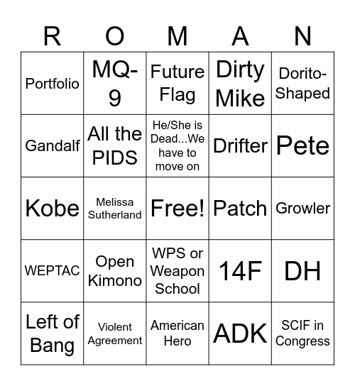 Slopez Bingo Card