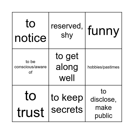 U1 ASD 1 3 en raya Bingo Card