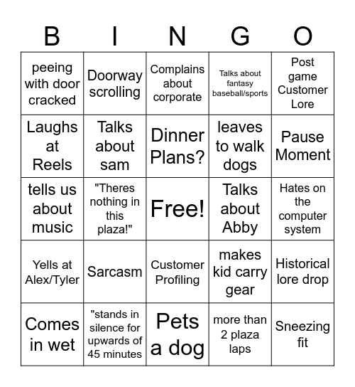 Bingo Lew edition 26/27 Bingo Card
