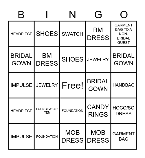 BLENDED BINGO Card