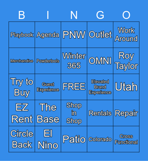 Christy Sports - Town Hall Bingo Card