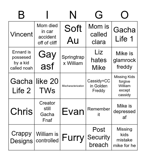 HELP PLEASE Bingo Card